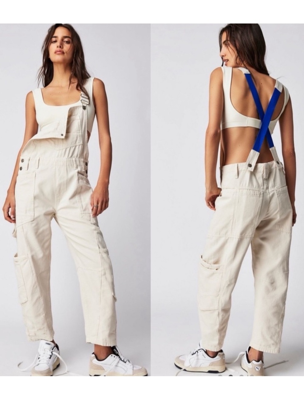 Free People Cream Rayna
Carpenter Jumpsuit Overalls